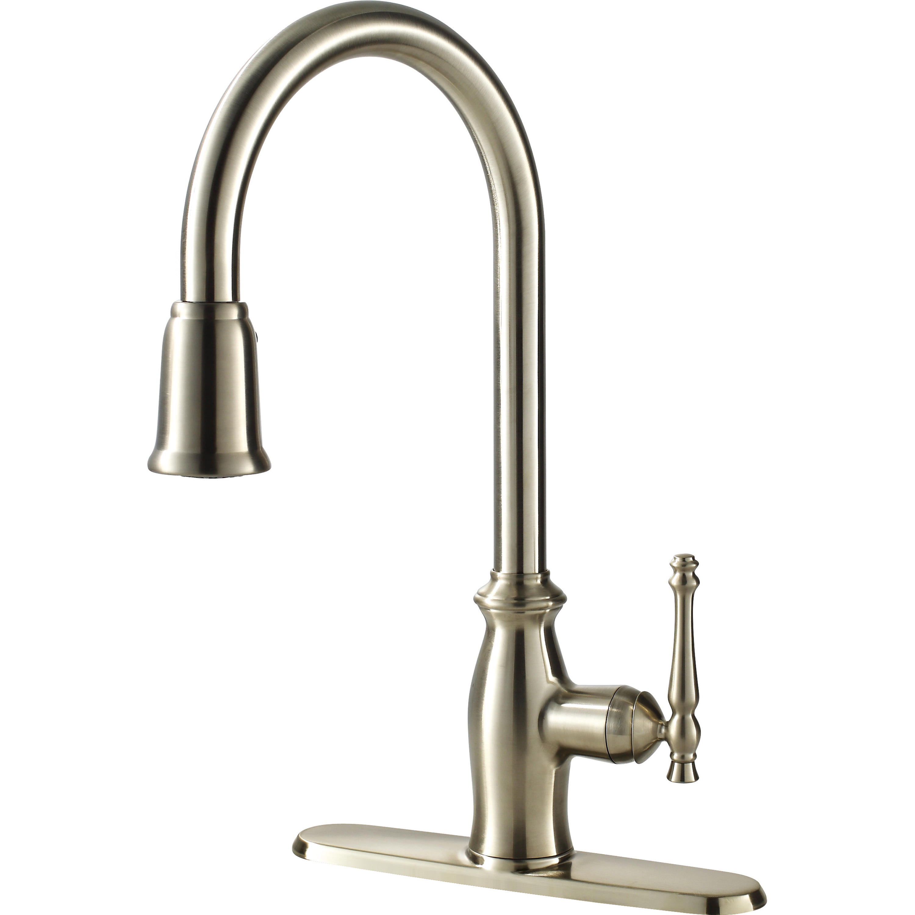 Water Efficient Single Handle Kitchen Faucet With Pull Down Spray